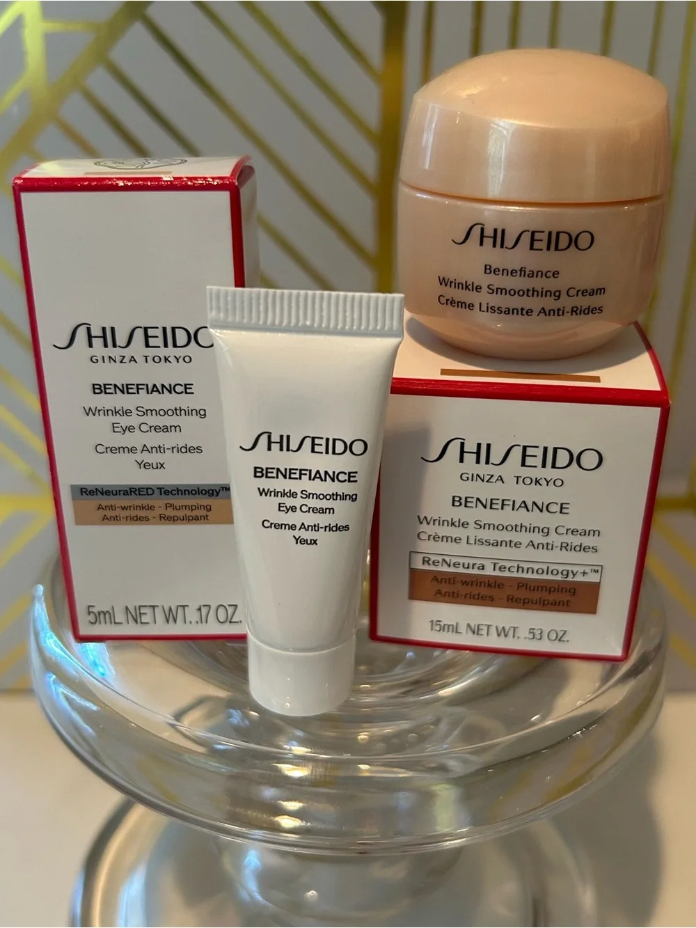 ✨Shiseido Benefiance Deluxe Travel Size Set |Eye Cream + Face Cream | New in Box